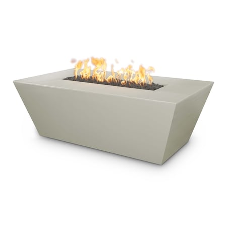 The Outdoor Plus 60 Rectangular Angelus Fire Pit - GFRC Concrete - Ash - Match Lit with Flame Sense - Liquid Propane OPT-AGLGF60FSML-ASH-LP